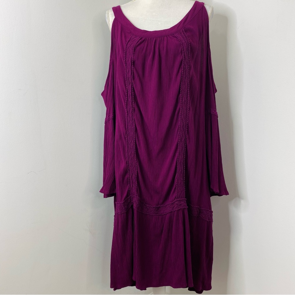 Terra & Sky Boho Cold Shoulder Dress